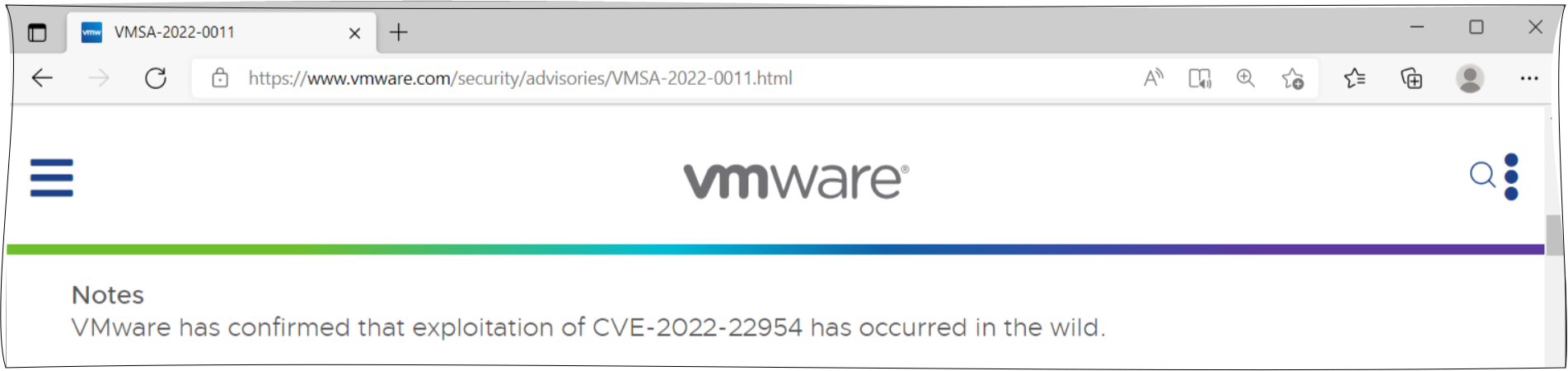 VMware CVE-2022-22954